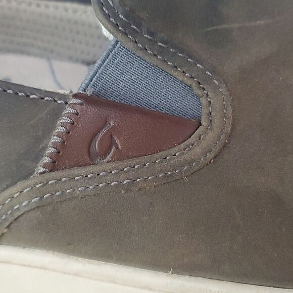 OluKai Kahu 'ILI Drop Heel Leather Men's Slip-On Shoes Size 9 - Picture 2 of 11